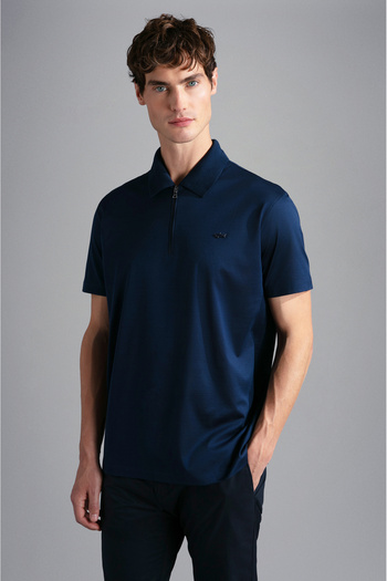 PAUL&SHARK MEN'S KNITTED POLOSHIRT C.WCOTTON