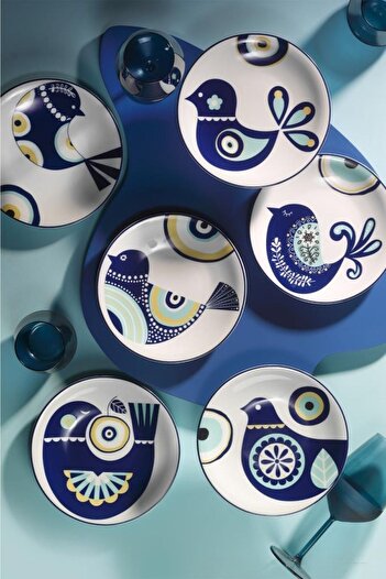 Kütahya Porselen Birdy 6-Person Cake Set