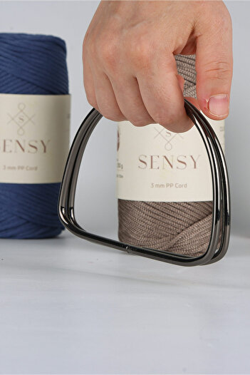 SENSY Black Metal Bag - Handle (D Model) 11 Cm