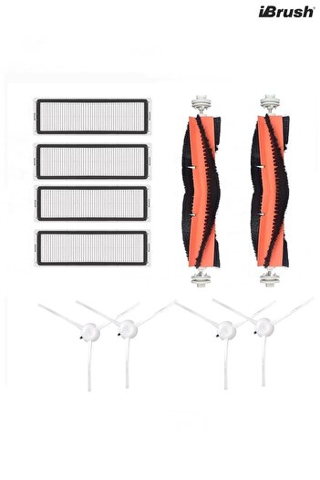 ibrush Vacuum Mop Pro 2 3d 10 τεμαχίων Λευκό Πλαϊνό Σετ Βούρτσας Mega, Συμβατό με Mop Pro 2 Mop Pro 2plus