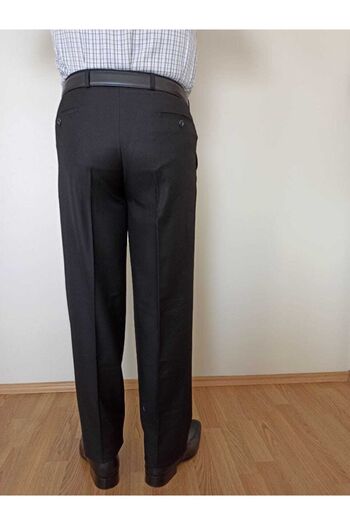 KARAOĞLU TEKSTİL Classic Cut Black Fabric Trousers