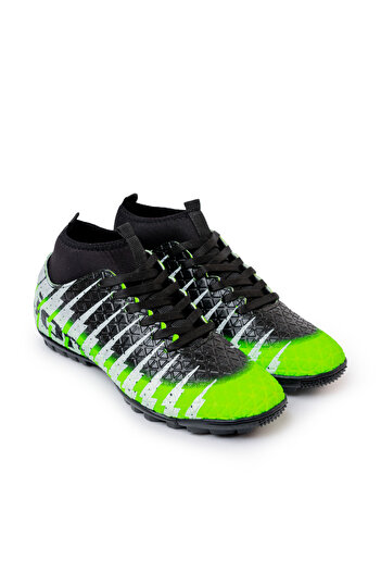 Freemax Unisex Çoraplı Halı saha Futbol Ayakkabısı Freemax.1452 Yeşil Siyah