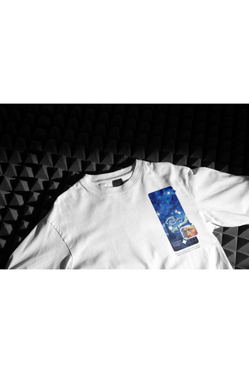 CC STORE Van Gogh Starry Night - Starry Night Patterned, Oversize T-Shirt