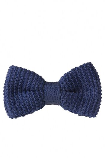 La Pescara Navy Blue Knitted Bow Tie Knitted 10
