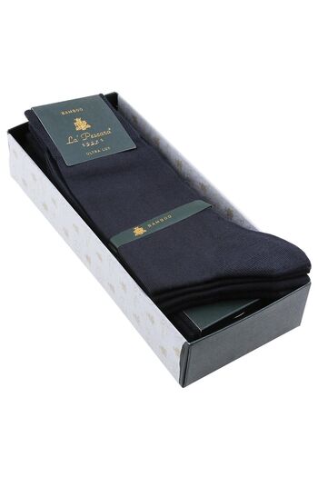 La Pescara La'pescara Ultra Luxury 12-Piece Smoked Bamboo Classic Men's Socks Set Crp186