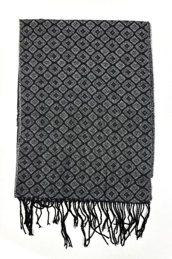 Kravatkolik Black - Gray Motif Pattern Men's Camisole K531