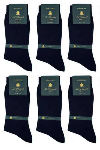 La Pescara La'pescara Ultra Luxury 6-Piece Smoked Mercerized Men's Classic Socks Set Crp19