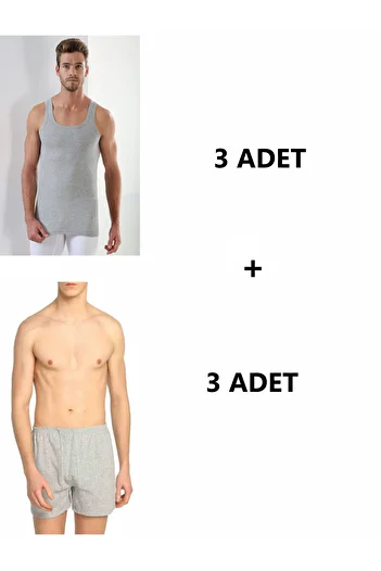 Pi Giyim Men's 6 Pack Cotton Long Briefs and Undershirt