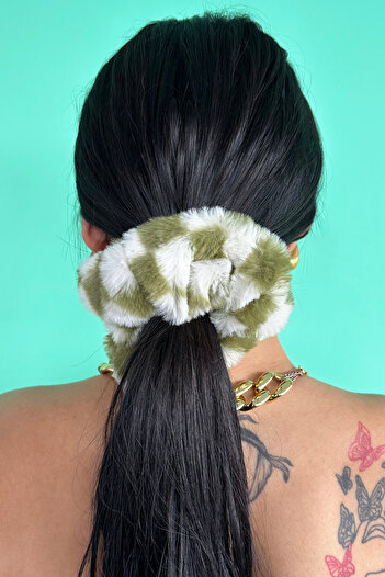 TAKIŞTIR Green Color Plush Bagel Buckle