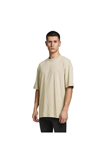 Jack & Jones 12253993   Μπλουζάκι Jorgrand Oversize - Ss Crew Neck, Blk Beige