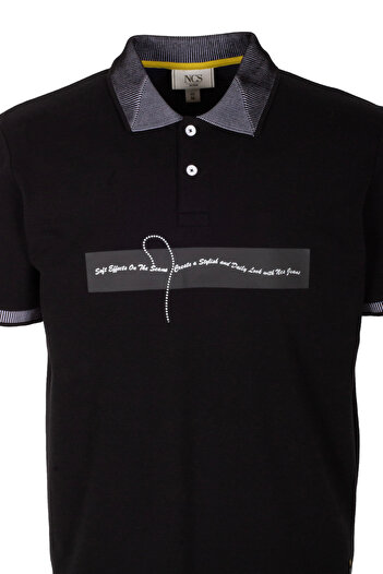 NCS Polo Neck T-Shirt 100% Cotton Slim Fit Jacquard Printed T-Shirt Jeans 1280