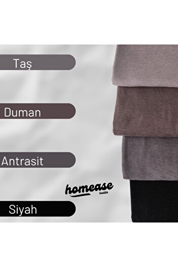 homease Koltuk Örtüsü | Çekyat Örtüsü | Koltuk Şalı 175x215 Şönil Çift Taraflı | Antrasit