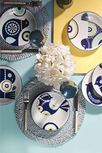 Kütahya Porselen Birdy 6-Person Cake Set
