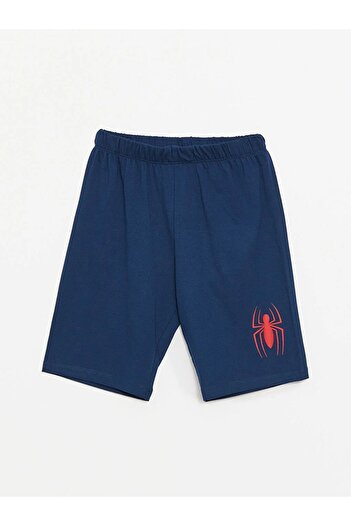 LC Waikiki LCW Kids Boy's Spiderman Printed Pajamas Set with Shorts - Crew Neck, Short Sleeve