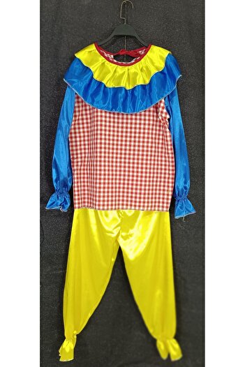 tasarım rengarenk kostüm DOUBLE CLOWN COSTUME