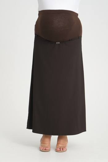 KATLİN MATERNİTY WEAR Adjustable Waist Fabric Skirt for Pregnant Women