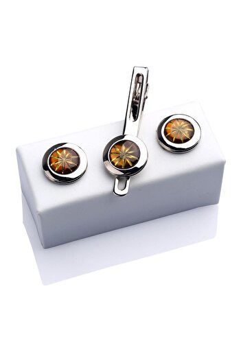 La Pescara Cufflinks and Tie Clips Set KD352