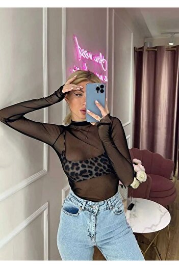 Berrak Women's Tulle Bodysuit