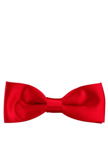 La Pescara Red Slim Satin Bow Tie SP17
