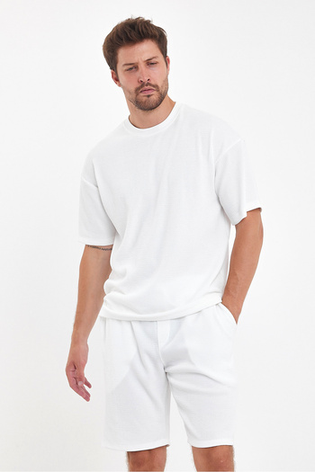 Plus Ninety Men's Corduroy Plusninety - Cotton Oversize T-Shirt and Shorts Set