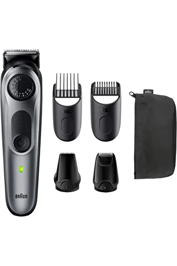 Braun Beard Trimmer Precision Wheel, 5 Styling tools, Ultimate Precision, Zipper Pouch -BT5440