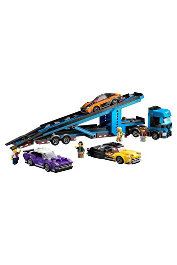 LEGO 60408 Model - City Sports Truck, for Children 7 Years Old and Above, 4 In-Vehicles