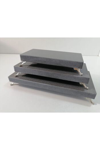 Başakmarble Magnetite Quartz Marble 3-Piece Presentation Rack