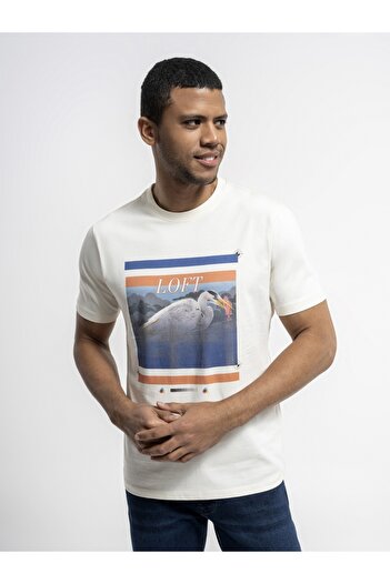 Loft LF2035141 Ανδρικό μπλουζάκι Loft OFF WHITE