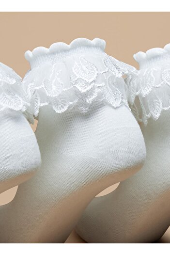 Flora Bella by Shoexpress Frill Detail Ankle Length Socks - Set of 3