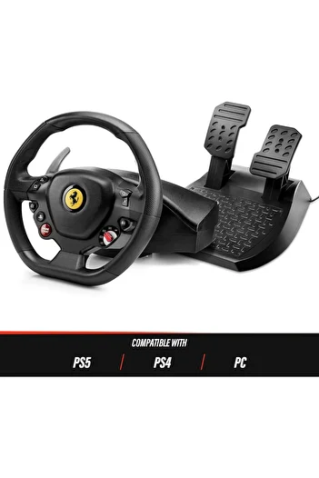 Thrustmaster T80 RW Ferrari 488 GTB Steering Wheel - Realistic Driving Experience for PlayStation PC/PS4/PS5