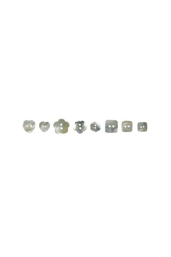 Final Düğme Genuine Pearlescent Heart Model - 100% Seashell, 9 Mm, 10 PCS