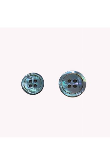 Final Düğme Bagel Model 4 - 100% Seashell, 15 Mm Button, 4 Holes Genuine Mother of Pearl (10 PCS)