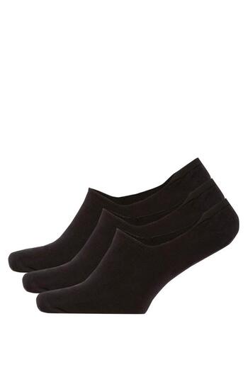 DeFacto Men's Basic 3-Piece Ballerina Socks