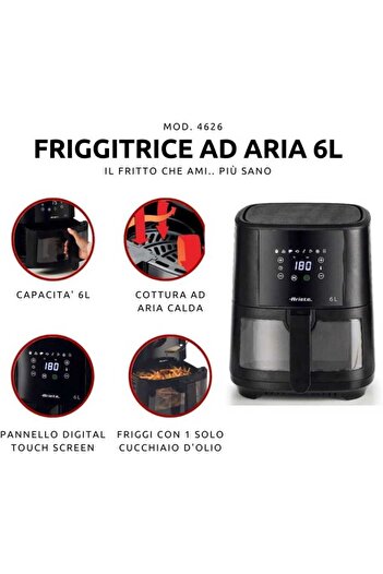 ARIETE Airfryer Fritöz 6l - Inox