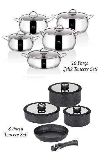 Taç 18 Piece Advantageous Easy Cook Cooking Set