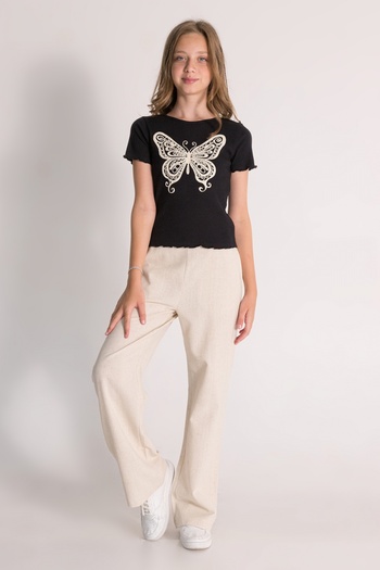 DMB BOYS & GIRLS cotton linen trousers for girls