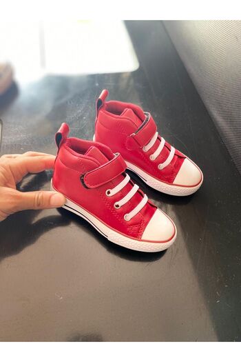 STARYOU STORE Red and White Children's Personality Boots - Faux Leather Skin