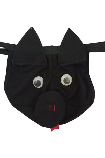 Nana & Mayka Moda Piggy Fancy Combed Cotton Bagged Men's Fantasy Panties Thong Drawstring String S-M-L-Xl Matched Standard