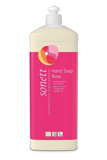 Sonett Organic Liquid Hand Soap - Rose Extract - 1 L