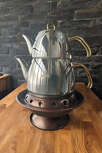 Comprox Large Size XL Metal under Teapot - Elegance and Practicality Ottoman Stove Heater