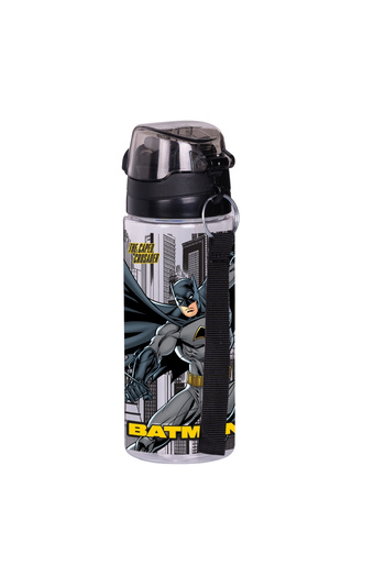 WİGGLE Wiggle 500ml Batman Water Bottle with Strap and Lockable - Straw