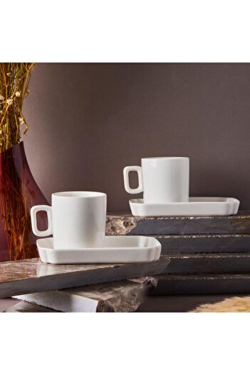 Rossel Premium Luce Porcelain 2-Piece Coffee Cup - 14357 Model