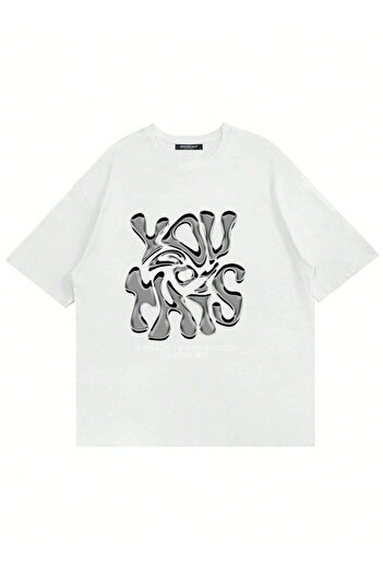 Mad&Calf Unisex You Got This Printed Crew Neck Oversize Tshirt