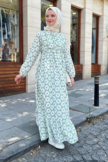 Gizce Green Milos Dress