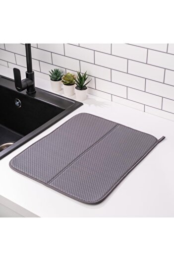 HOMELKA Silikon Abtropfmatte für Geschirr-Arbeitsplatte & Spülbeckenschutz-45x36cm