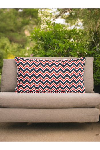 AYPETEKS Water Repellent Zigzag Patterned Piping Sofa and Garden Set - Throw Pillow Cover