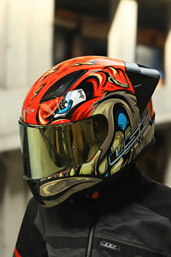 LS2 RAPID 2 RACE SPOX KIRMIZI-GRİ KASK