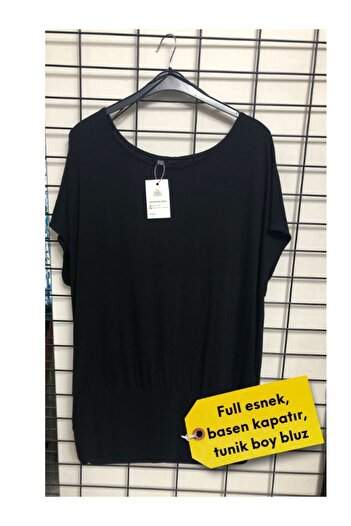 Elegant Full Flexible, Plus Size, Tunic Length Blouse