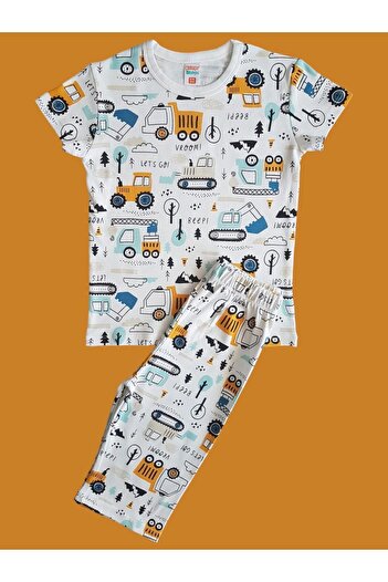 Çamaşır Bahçesi Boys' Athlete-Shorts Set - 100% Cotton, Printed, Arabes Patterned, Laundry Garden