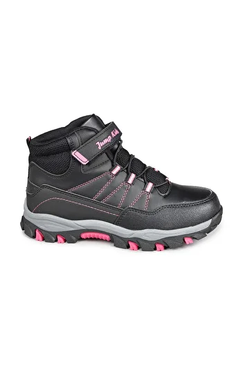 Jump 27788 Velcro Black - Fuchsia Girl's Boots Sneakers